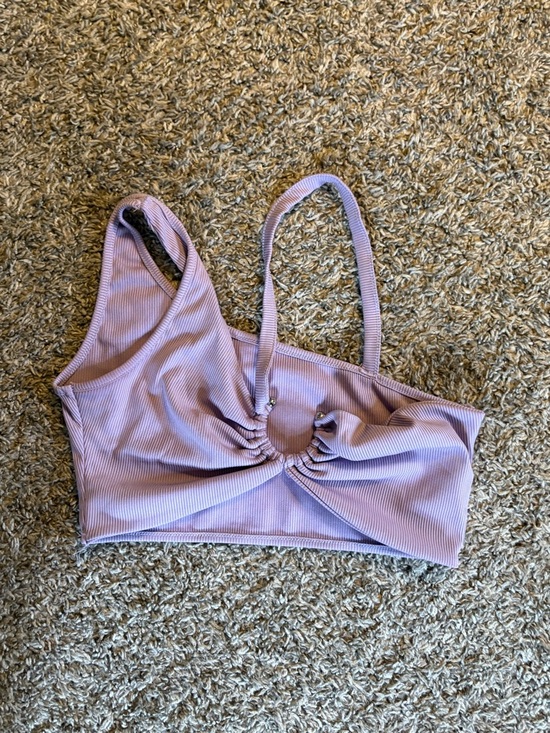 Amazon Essentials Lavender Ribbed Crop Top - Picture 1 of 2